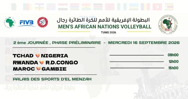 Men's african nations volleyball : 2éme journée - Matin