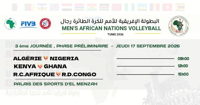 Men's african nations volleyball : 3éme journée - Matin