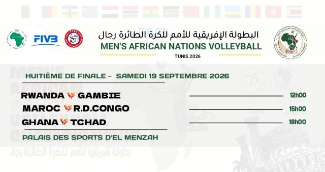 Men's african nations volleyball : 1/8 de Finale