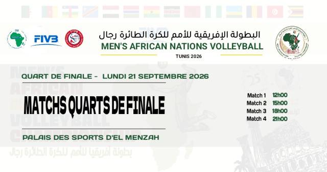 Men's african nations volleyball : 1/4 de Finale
