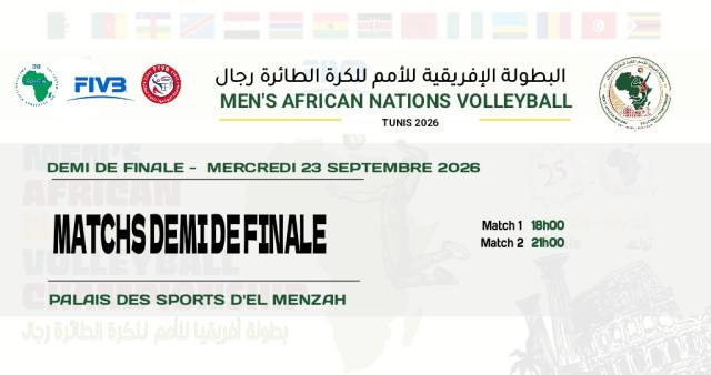 Men's african nations volleyball : 1/2 de Finale